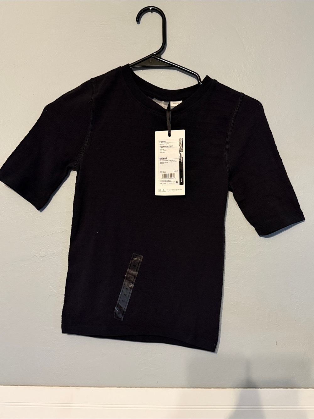 Calia Black Short-Sleeve Top